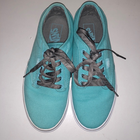 Vans Shoes - NWOT💗VANS💗Turquoise/ Gray Lace Up Sneakers.
